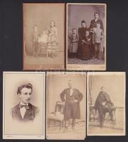 cca 1870-1890 11 db keményhátú fotó magyar és külföldi fényképészek műtermeiből / 11 vintage photos ...