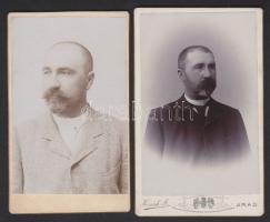 cca 1880-1900 Dr Szárnyassy Béla aradi orvos 2 db keményhátú fotója / Vintage photo of Arad doctor 7x11 cm