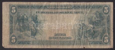USA/Federal Reserve Note 1914. 5$ "kék" Abraham Lincoln "3-C" T:IV