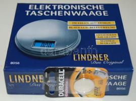 Lindner mini érme-mérleg 0,01g-tól 50g-ig. Elemmel. Új.