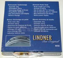 Lindner mini érme-mérleg 0,01g-tól 50g-ig. Elemmel. Új