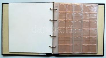 KA-BE Numis fekete gyűrűs berakó bankjegyekhez és érmékhez betét és elválasztó-lapokkal + keménytéka...