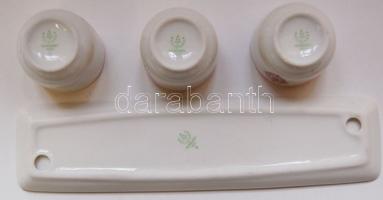 Csepel művek emblémás Hollóházi porcelán likőrös-készlet