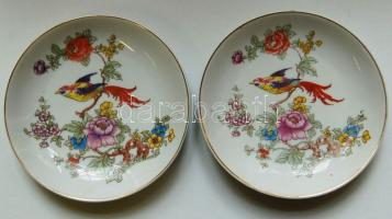 2 db egyforma Hollóházi porcelán fali tányér d: 15 cm