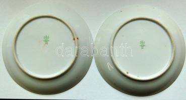 2 db egyforma Hollóházi porcelán fali tányér d: 15 cm