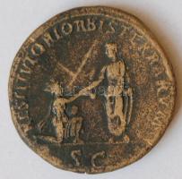 Római Császárság HADRIANUS 117-138. "RESTITVTORI ORBIS TERRARVM / SC" Sestertius (24,1g) T...