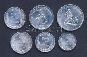 Albánia 1964. 20Q (2x), 1969. 5Q, 10Q, 50Q, 1L " Függetlenségi évforduló" T:1,2