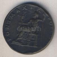 Római Császárság HADRIANUS 117-138. "PON MAX TR POT COS III" Sestertius T:2 hamis emlékére...