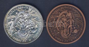 1983. "MÉE-Madách" pár matt Br T:BU + Ag 34,7g T:BU