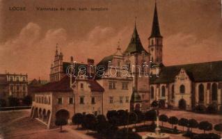 Lőcse Town hall and Catholic church