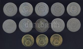 1950-1965. 2Ft 10klf évszámmal + 1970-74. 2Ft 3klf évszámmal T:2,3 összesen 13db