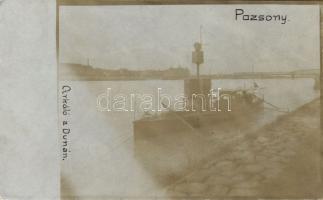 Pozsony with cruiser on the Danube photo