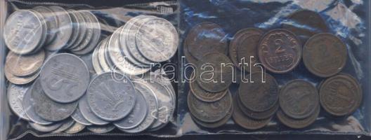 Kis fillér, forint tétel: 1927-1939. 1f Br 11klf évszámmal, 1926-40. 2f Br 13klf évszámmal, 1948-1965. 5f 11klf évszámmal, 1953-71. 20f 11klf évszámmal, 1951-1971. 10f 12klf évszámmal, 1960-87. 1Ft 8klf évszámmal T:1,2,3