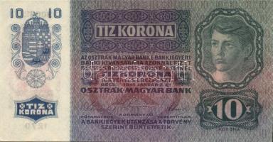 1915. 10K "Deutschösterreich" felülbélyegzéssel T:II+ kis saroktörés