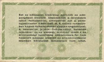1946. 10000AP (2x) egyik sorszámozott, másik sorszám nélküli, v.j. papíron + 1946. 50000AP (2x) v.j....
