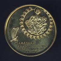 1989. "1956-1989 Október 23." Aranyozott emlékérem 31,5g T:PP