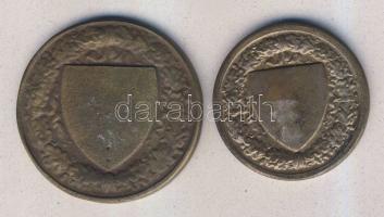 1869. "Budapesti (Budai) Torna Egylet" 2 klf (Botond éd Kinizsi) nagyságú és ábrázolású Br...