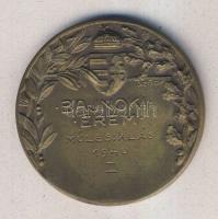 1925. "Magyar Főiskolai Sportegyletek Egyesülése-Bajnoki érem" Műlesiklás III. Br Szign.Sz...