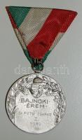 1925. "Magyar Főiskolai Sportegyletek Egyesülése-Bajnoki érem" fém díjérem szalaggal Szign...