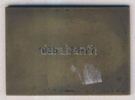 1935. "Magyar Sí Szövetség" szögletes Br plakett. Szign:Berán Lajos T:2