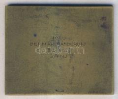 1929. Magyar Sí Klub szögletes Br plakett szign. Sződy T:2