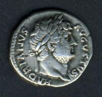 Római Császárság HADRIANUS 117-138. "COS III / Álló Neptun" Denar Ag T:2/2-