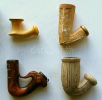 4 db tajték és csont-pipa