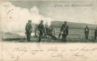 Artillery practice at Nagyszeben