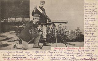 Artillery practice with Mitrailleuse no. 89