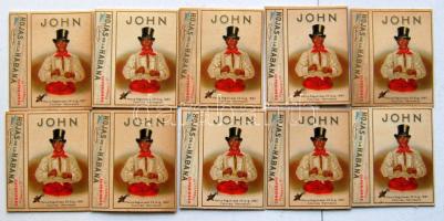 cca 1900 10 db egyforma használatlan gyufásdoboz / 10 old cigarette-boxes