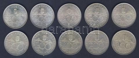 1993-94. 200Ft Ag "Deák" + "MNB" (10x) T:vegyes