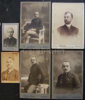 6 db keményhátú fotó: Bovánkovics József bíró, Sigismund von Ow. püspök, Bächer Béla műgyűjtő, stb.