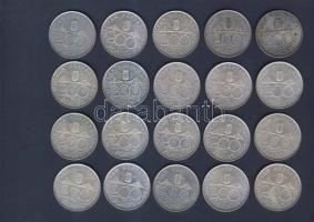 1993-94. 200Ft Ag "Deák" + "MNB" (20x) T:vegyes