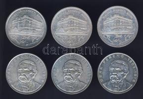 1992-94. 200Ft Ag "Deák" + "MNB" (6x) T:1,2