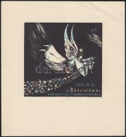 Vadász Endre (1901-1944): Karácsonyi  linómetszet-papír 17x19 cm