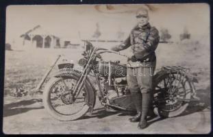 cca 1940 Harley Davidson fotó 13,5x8,5 cm