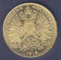 Ausztria 1915 100K Au 33,9g T:1/2