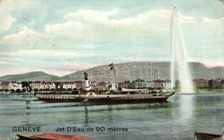 Genéve with a 90 metre high geyser and the SS Aigle (EB)