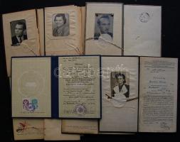 7 db régi egyetemi index és oklevél