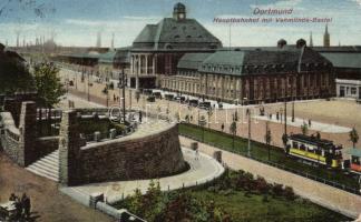 Dortmund Main Railway Station with tram So.Stpl