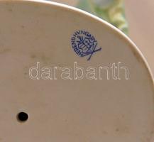 Herendi jelzéssel ellátott tükörben szépítkező női akt porcelán dísz / Herendi chinaware figure 23 c...