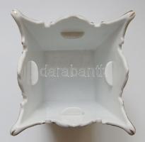 Herendi jelzéssel ellátott kézzel festett Apponyi-mintás szögletes porcelán kaspó / Herend handpaint...