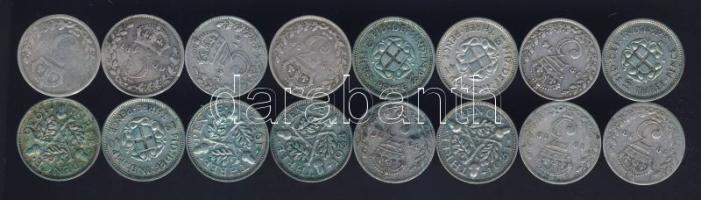 Nagy-Britannia 1889-1941. 3p Ag (16x) mind klf évszámmal T:2/3,3