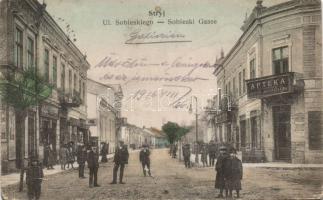 Stryj Sobieski street with the pharmacy of Józef Aichmüller