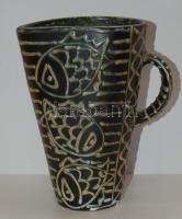 Gorka Géza jelzéssel ellátott kancsó 20 cm magas