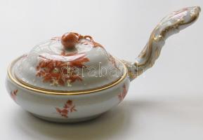 Óherendi jelzéssel ellátott nyeles kínáló tálka / Herend chinaware bowl d:10 cm