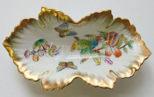 Herendi jelzéssel ellátott Viktória-mintás aranyozott tálka / Herend chinaware bowl 15 cm