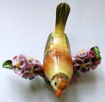 Herendi jelzéssel ellátott porcelán rigó / Herend chinaware figure 7 cm