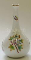 Herendi jelzéssel ellátott Viktória-mintás egyszálas porcelán váza / Herend chinaware vase 13 cm
