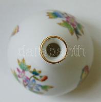 Herendi jelzéssel ellátott Viktória-mintás egyszálas porcelán váza / Herend chinaware vase 13 cm